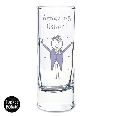 Personalised Purple Ronnie Wedding Male Shot Glass Extra Image 1